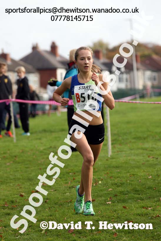 Womens under-17s Northern Cross Country Relays, Graves Park, Sheffield. Photo: David T. Hewitson/Sports for All Pics
